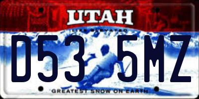 UT license plate D535MZ