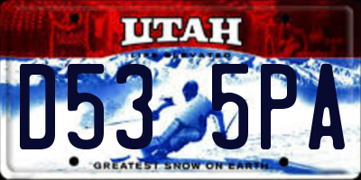 UT license plate D535PA