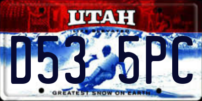 UT license plate D535PC