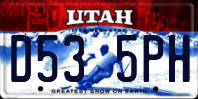 UT license plate D535PH