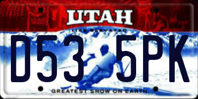 UT license plate D535PK