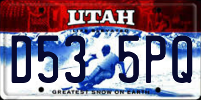 UT license plate D535PQ