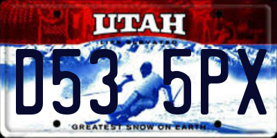 UT license plate D535PX