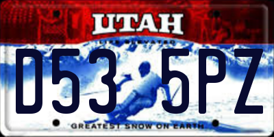 UT license plate D535PZ