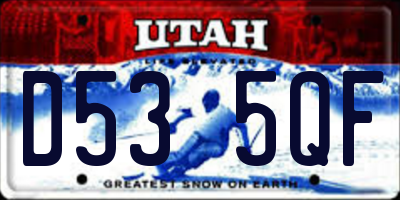 UT license plate D535QF