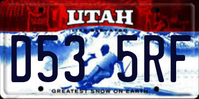 UT license plate D535RF