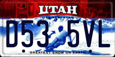 UT license plate D535VL