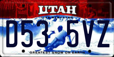 UT license plate D535VZ