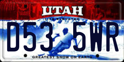 UT license plate D535WR