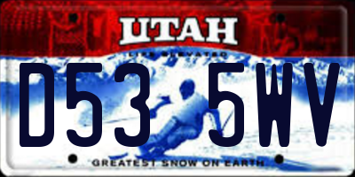 UT license plate D535WV