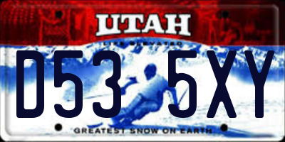 UT license plate D535XY