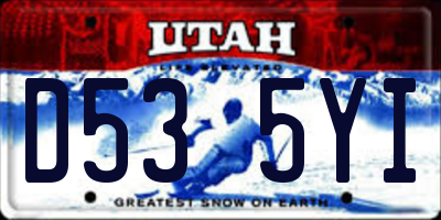 UT license plate D535YI