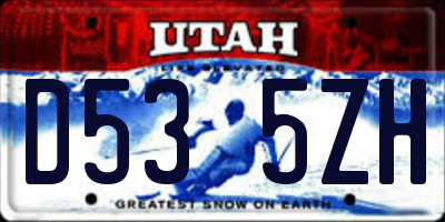 UT license plate D535ZH