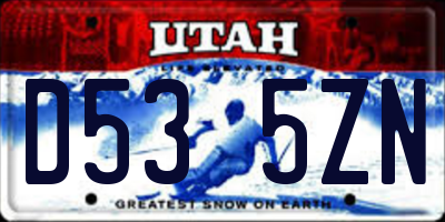 UT license plate D535ZN