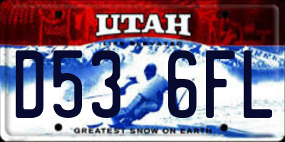 UT license plate D536FL