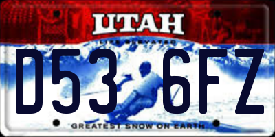 UT license plate D536FZ