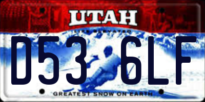 UT license plate D536LF