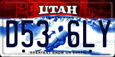 UT license plate D536LY