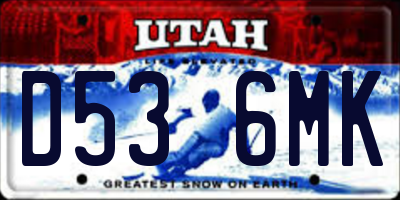 UT license plate D536MK