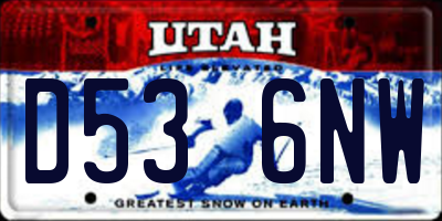 UT license plate D536NW