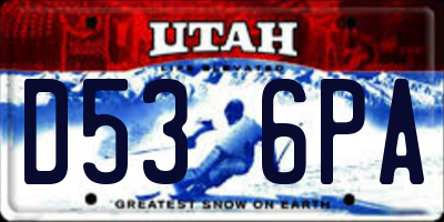 UT license plate D536PA