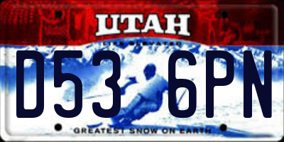 UT license plate D536PN