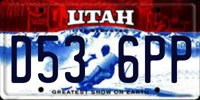UT license plate D536PP