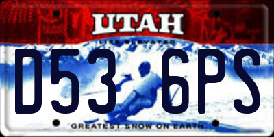 UT license plate D536PS