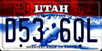 UT license plate D536QL