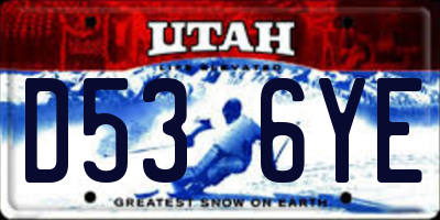 UT license plate D536YE