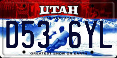 UT license plate D536YL