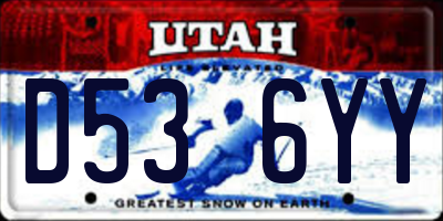 UT license plate D536YY