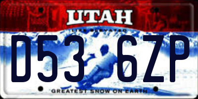 UT license plate D536ZP