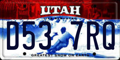 UT license plate D537RQ