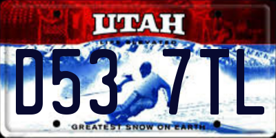 UT license plate D537TL