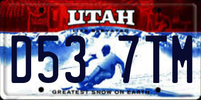 UT license plate D537TM