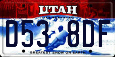 UT license plate D538DF