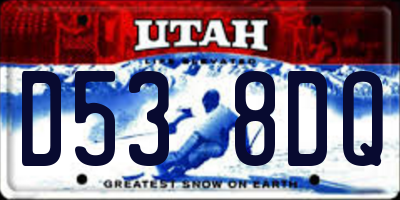 UT license plate D538DQ