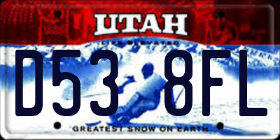 UT license plate D538FL