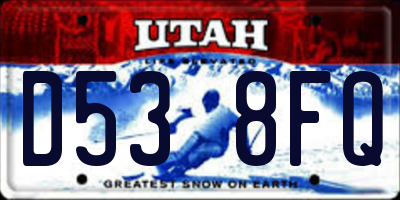 UT license plate D538FQ