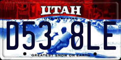 UT license plate D538LE