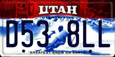 UT license plate D538LL
