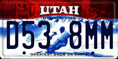 UT license plate D538MM