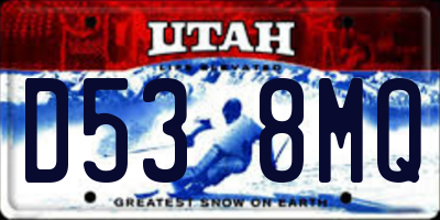 UT license plate D538MQ