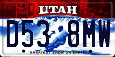 UT license plate D538MW