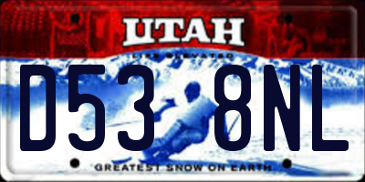 UT license plate D538NL