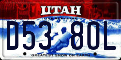 UT license plate D538OL