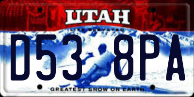 UT license plate D538PA