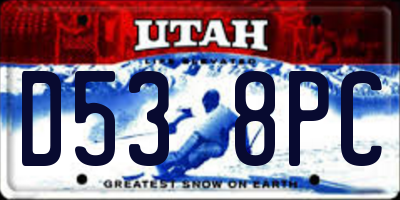 UT license plate D538PC