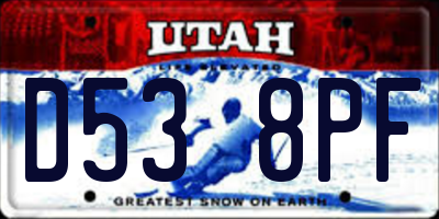UT license plate D538PF